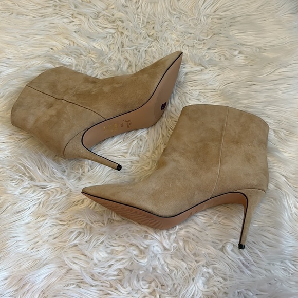 J. Crew Mushroom Suede Shaped Topline Bootie - Picture 3 of 12